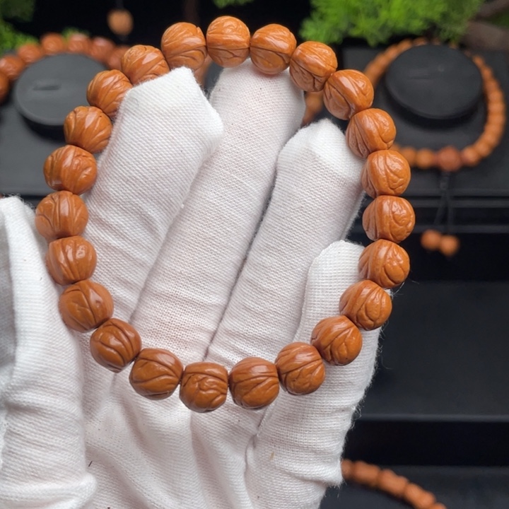 落***伤木质类精品桃核单圈