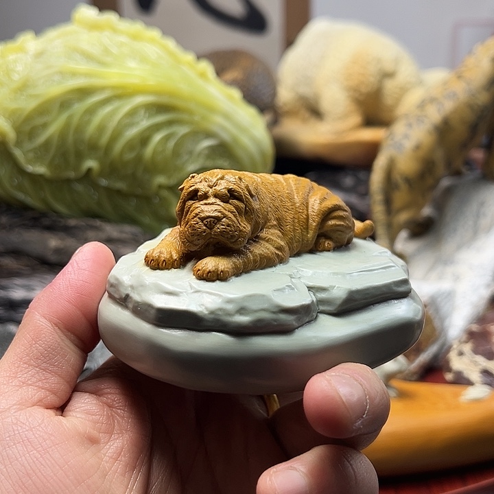 东北石松花石摆件