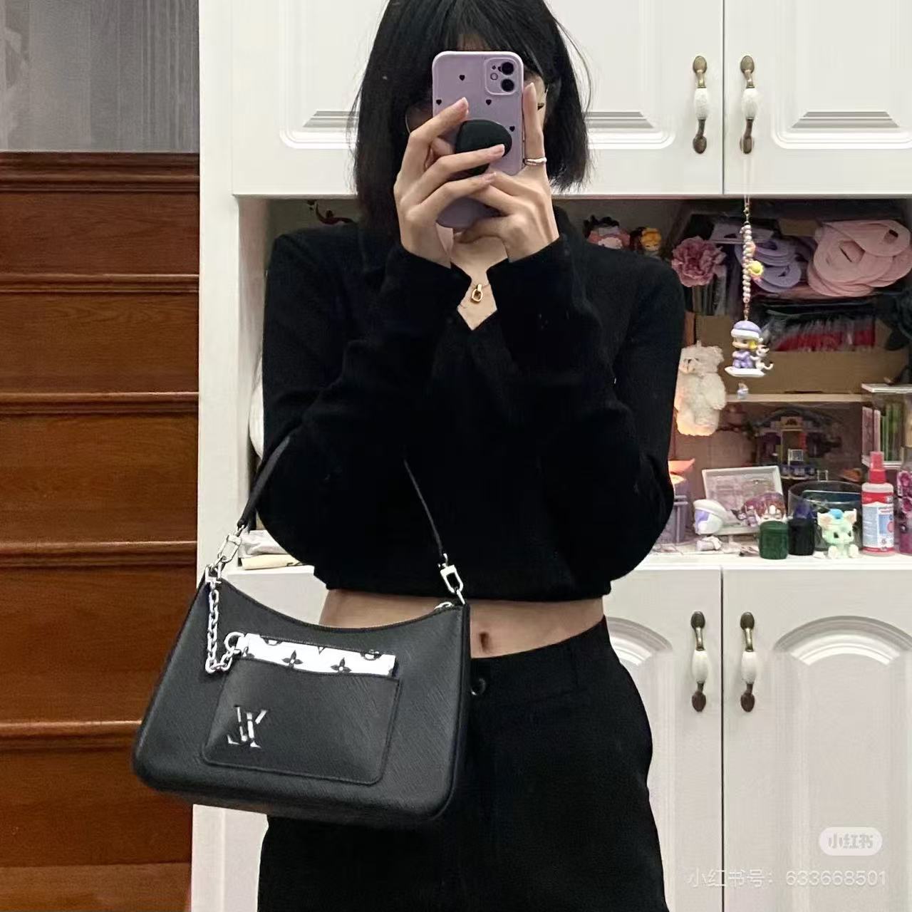 95新 LouisVuitton/路易威登 坤球奢选 lv水波纹marelle单肩包