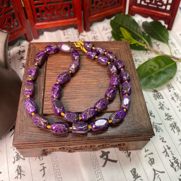 南非苏纪石舒俱来老料回形珠项链多样性发一 W006【特惠】45cm/6mm+