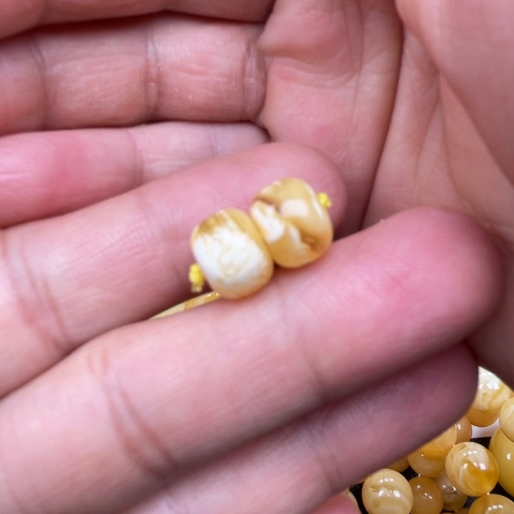 裸石蜜蜡未镶嵌蜜蜡10一对老形