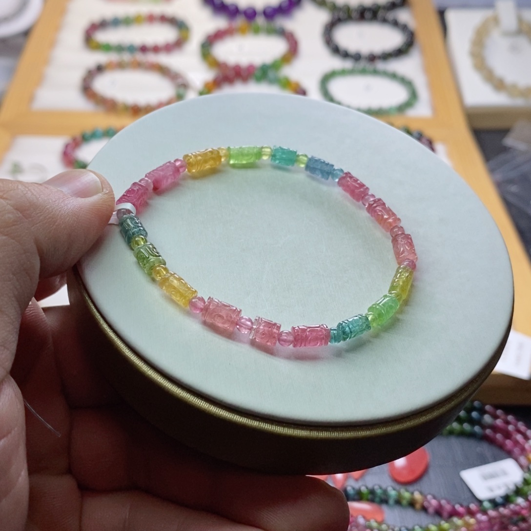 碧玺碧玺手链未镶嵌