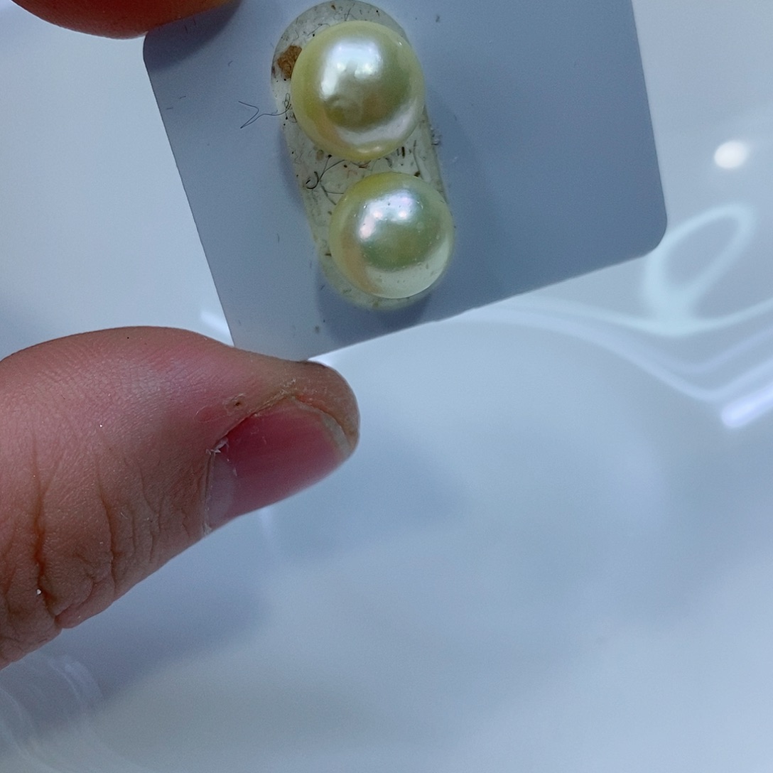 海水珍珠耳饰18K金镶嵌