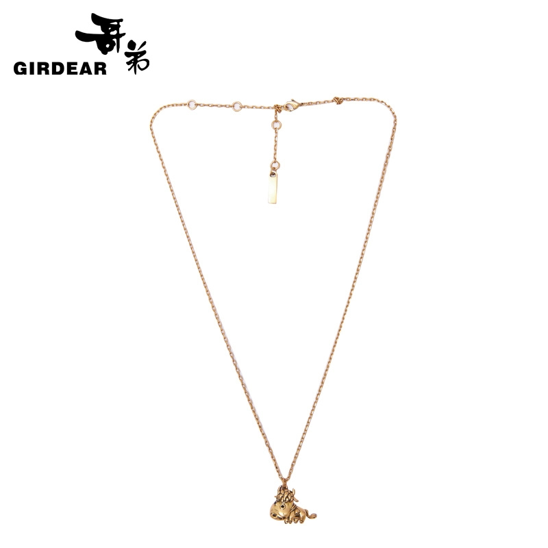 GIRDEAR/哥弟 铜玻璃项链 项链精致小牛饰品项链两件套1900350