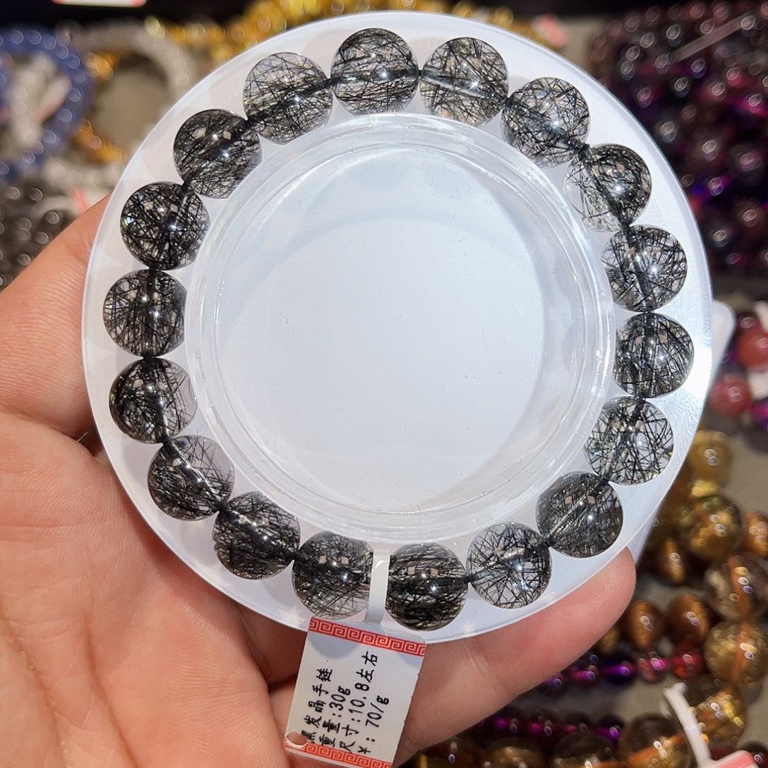 水晶手链未镶嵌黑发晶手链