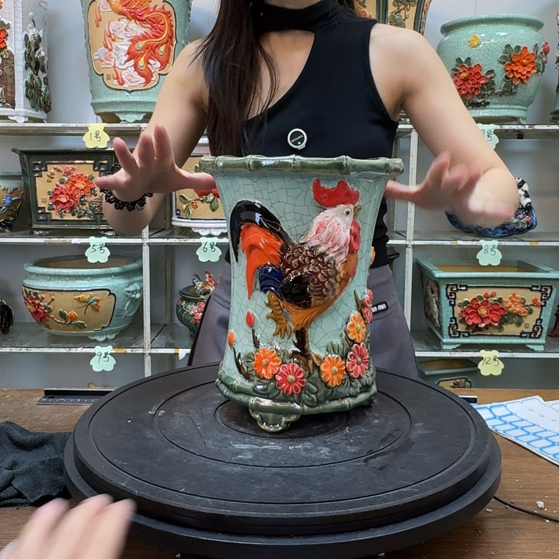 K***k无花朵石湾盆150陶哦花盆