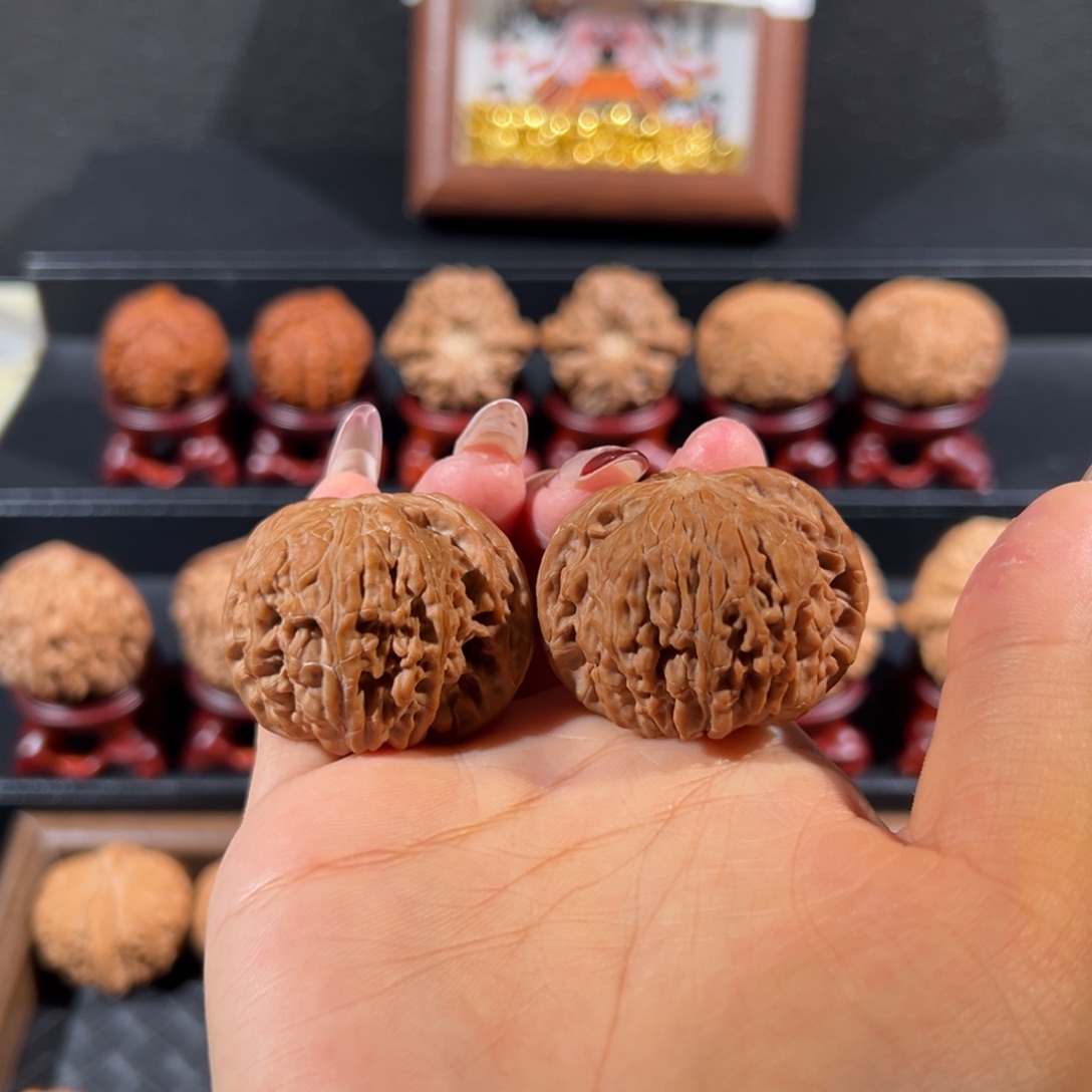 文玩核桃把件磨盘40