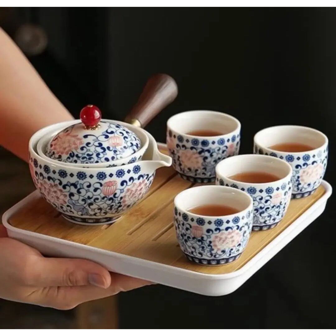   缠枝莲小康泡旅行茶具H148