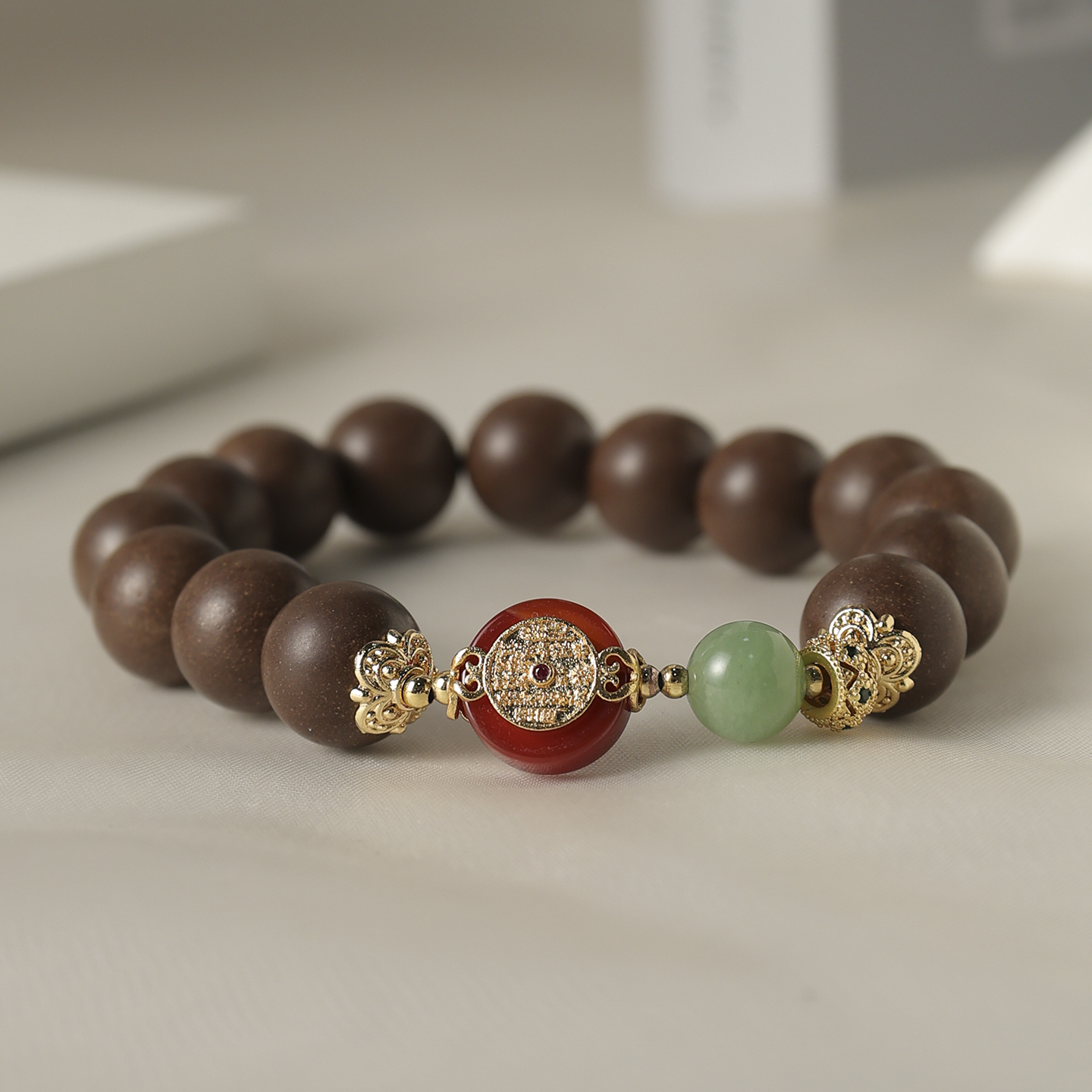 【非遗药香】药香珠 黑金鹅梨香单圈非遗珠雕塑工艺CX560CX563