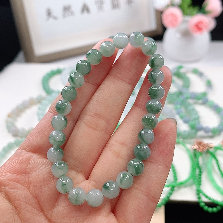 未镶嵌手链翡翠手链7mm