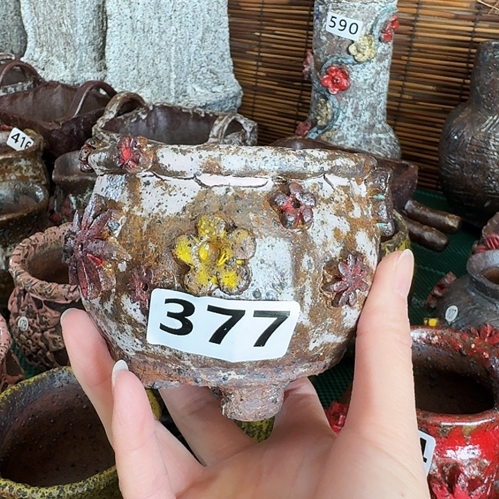 内口7高8粗陶手工