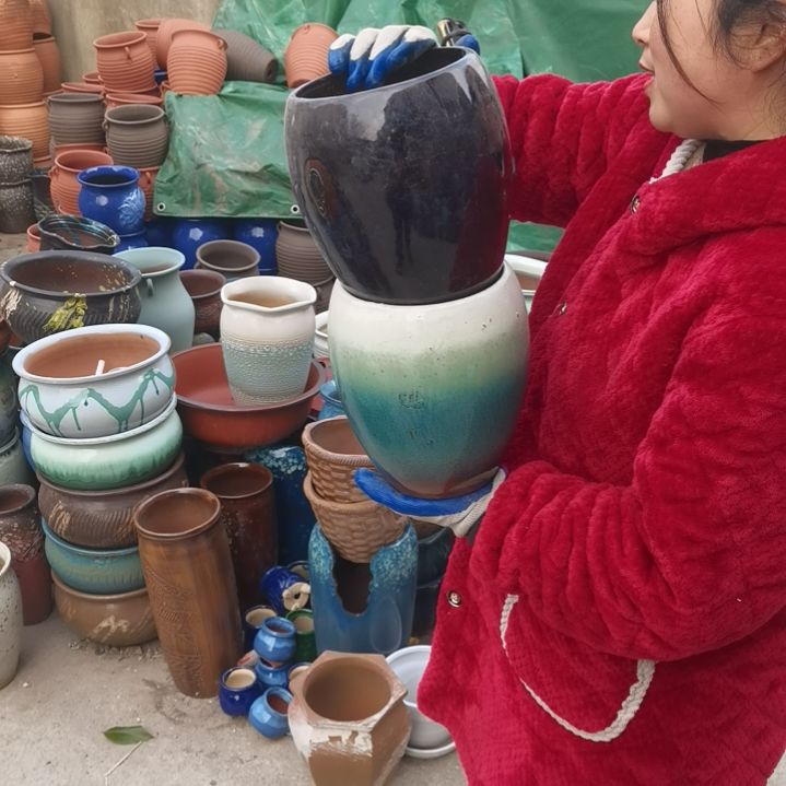 红陶口15高20瑕疵