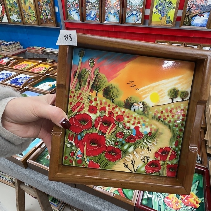 陶瓷板画20/20托盘微瑕不退不换