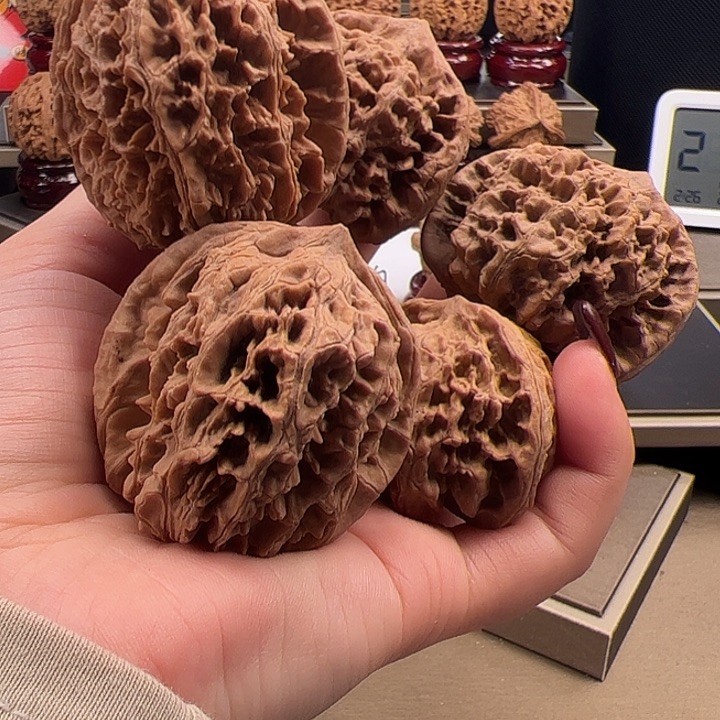 文玩核桃把件大花➕官帽➕苹果o-001