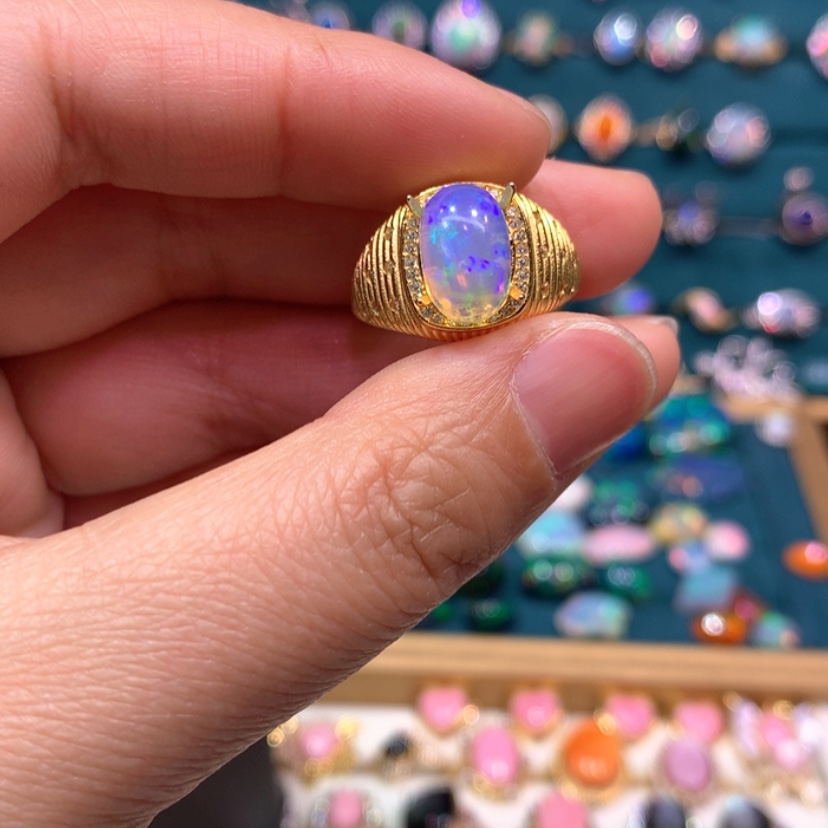 【闪购商品】欧泊银S925镶嵌戒指款式