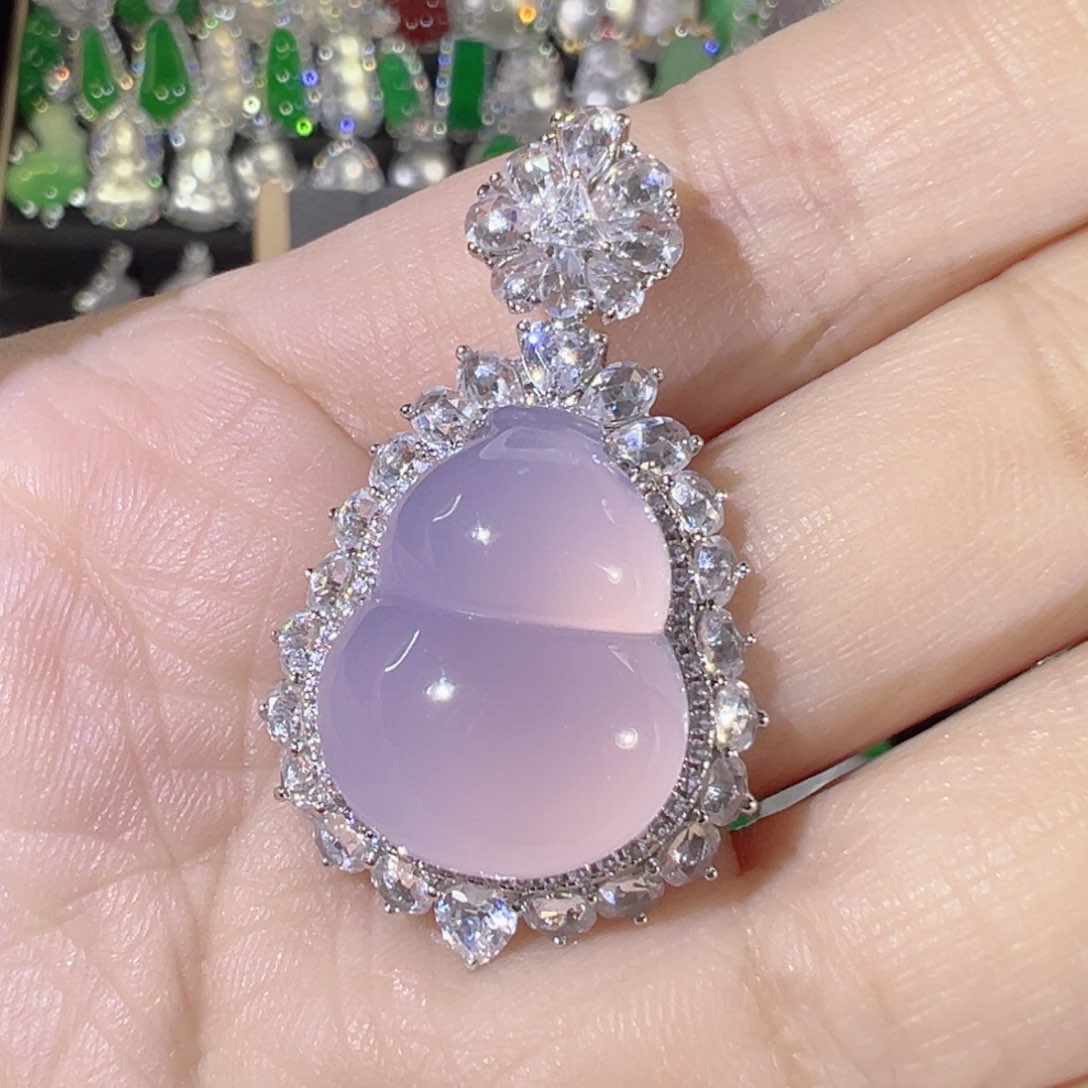 玛瑙/玉髓颈饰银S925镶嵌