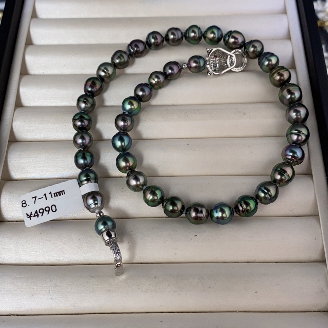 海水珍珠项链未镶嵌*️**大溪地项链8.7-11范