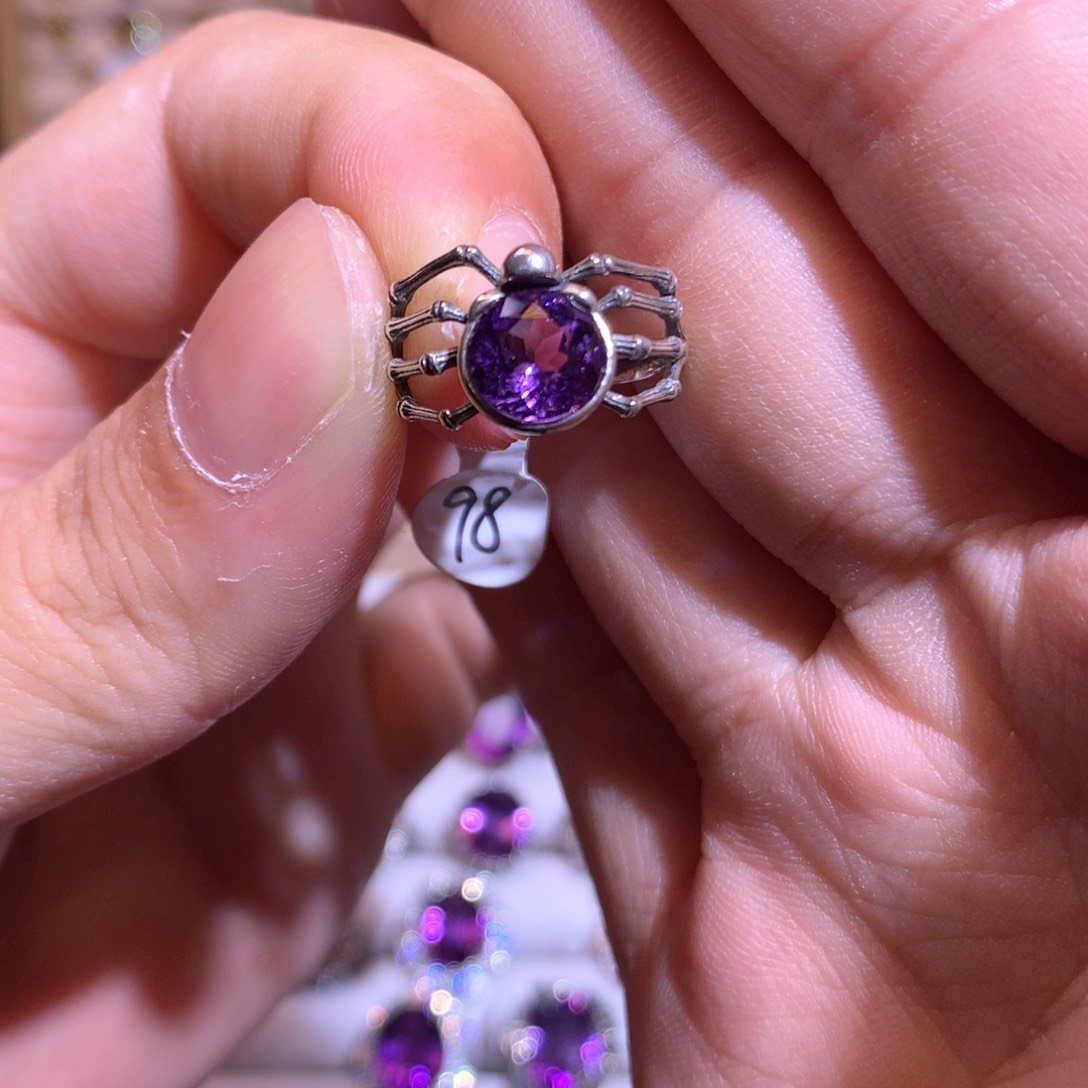 【闪购商品】水晶戒指银S925镶嵌戒指