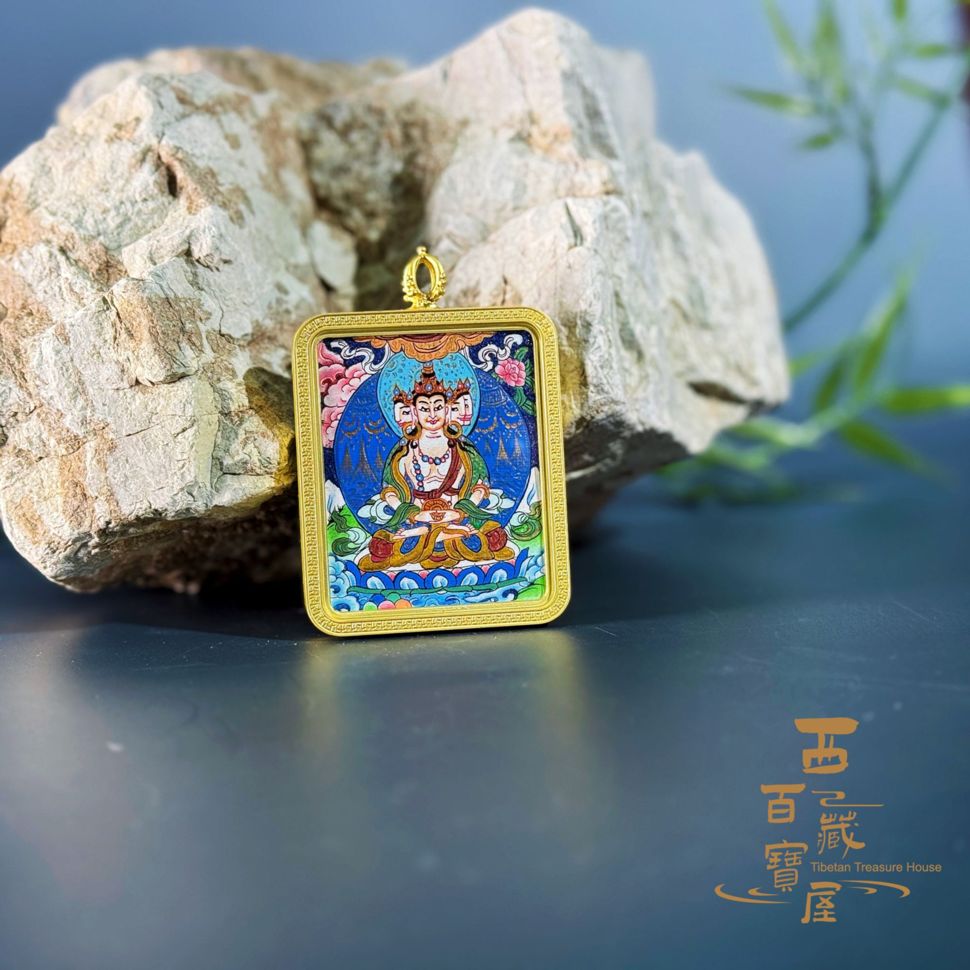 西藏拉萨 大日先生唐卡吊坠 手工绘制（拉萨发货）