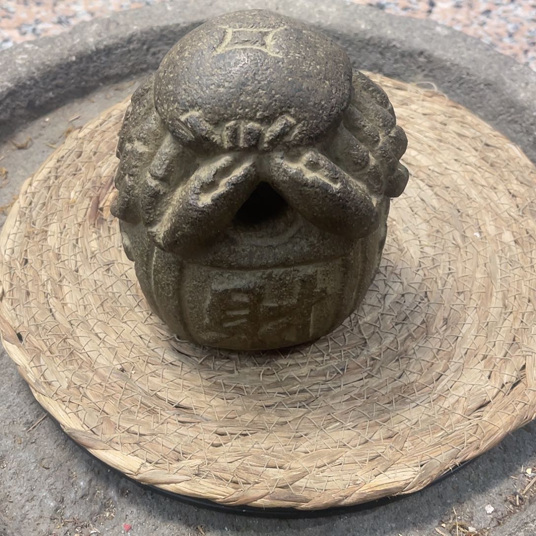 A***6老挝石青石螃蟹摆件很漂亮