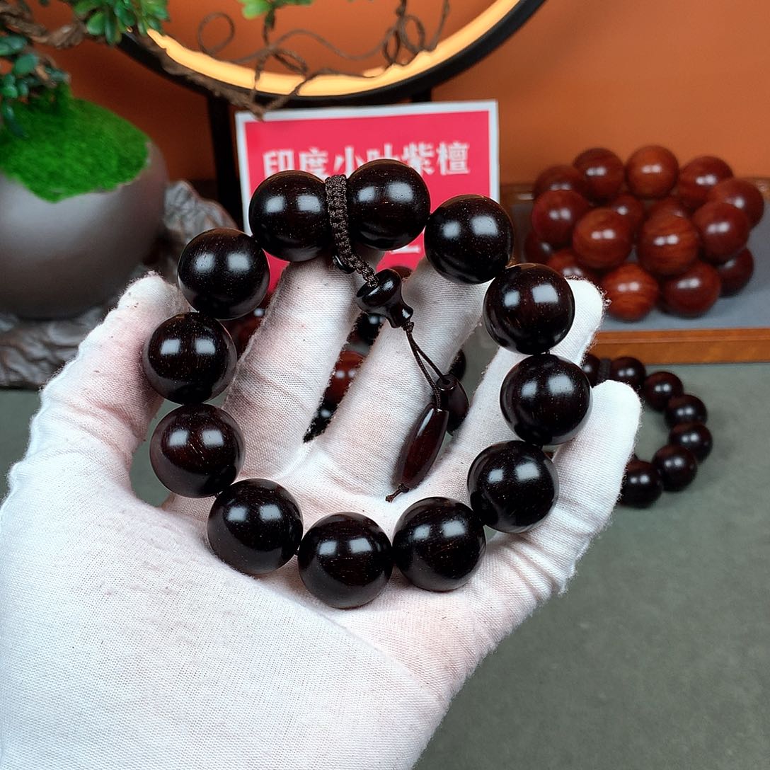 木小叶紫檀2.0手串佛珠手串