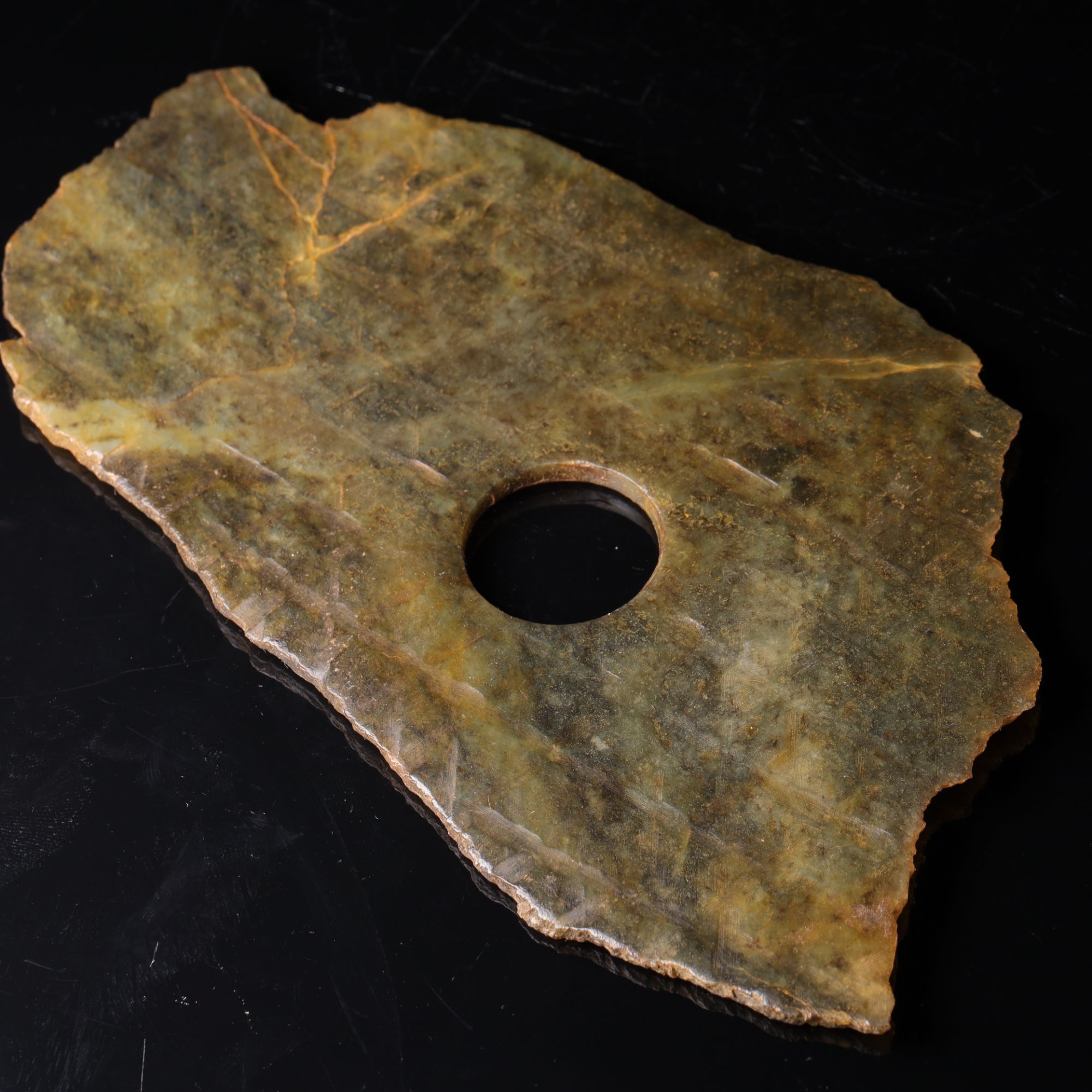 明代和田玉玉璧（残）-CS