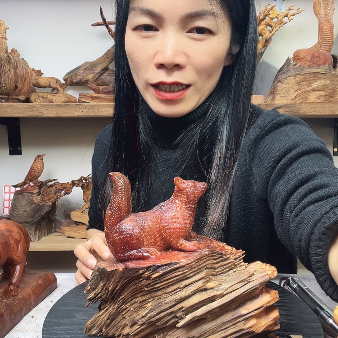 我***良紫檀木类端景台12345678