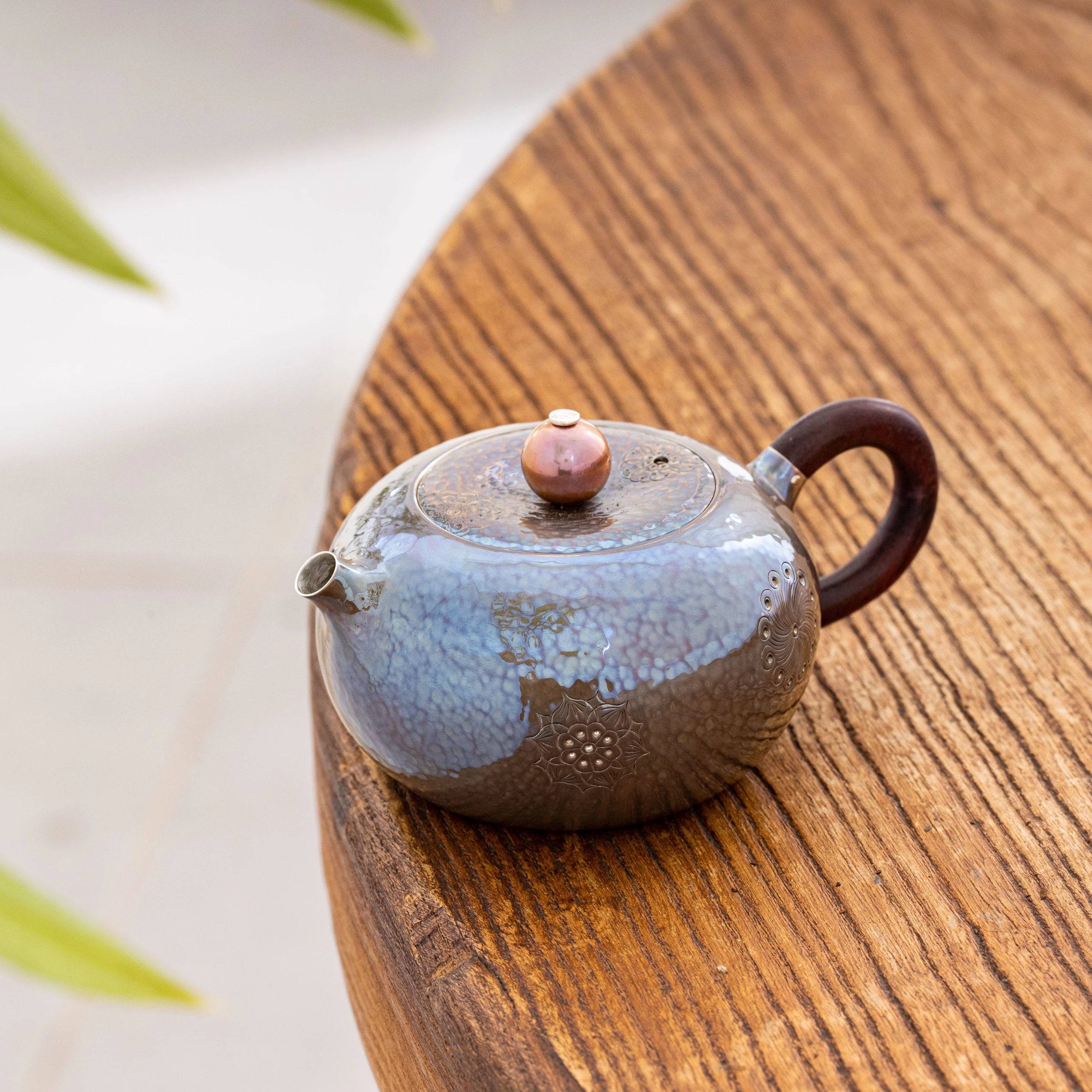 蜂鸟工坊 茶家 珍珠紫皮 花 锤纹茶壶泡茶壶 CJZPA2079
