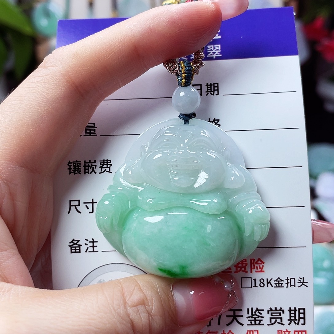 翡翠未镶嵌颈饰佛公18