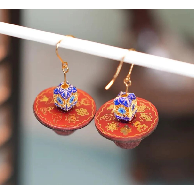 文歌英雄-星系耳坠 合香珠 时尚古风 复古中国风