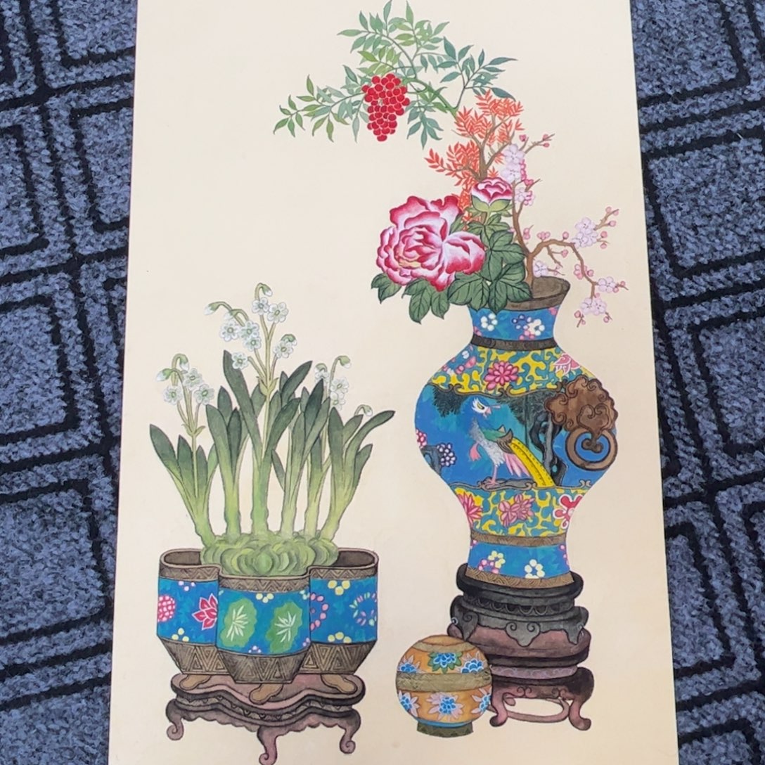 用***6国画66.33卡纸花鸟作品