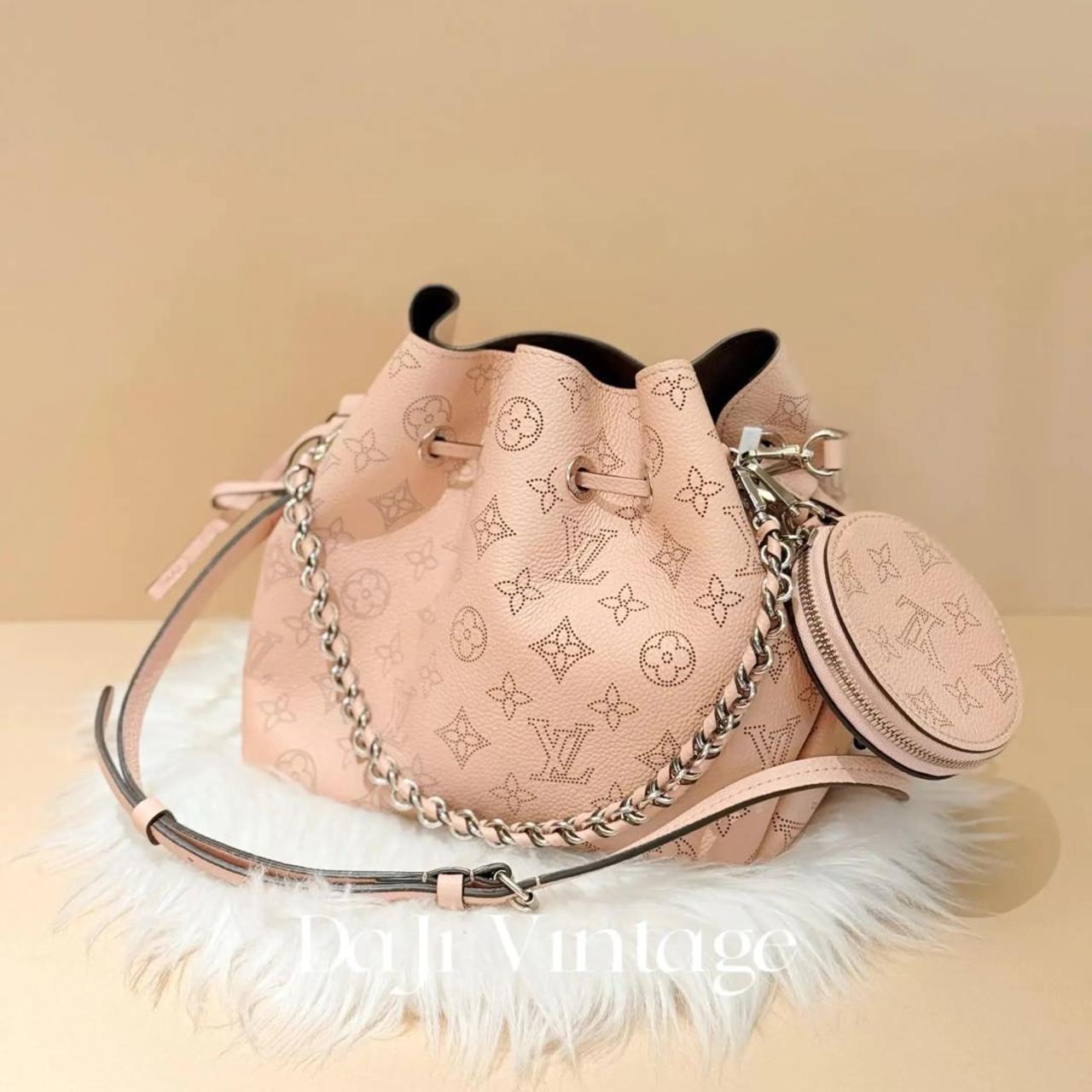 99新 LouisVuitton/路易威登 大吉中古/LV粉色月光女神水桶斜挎包