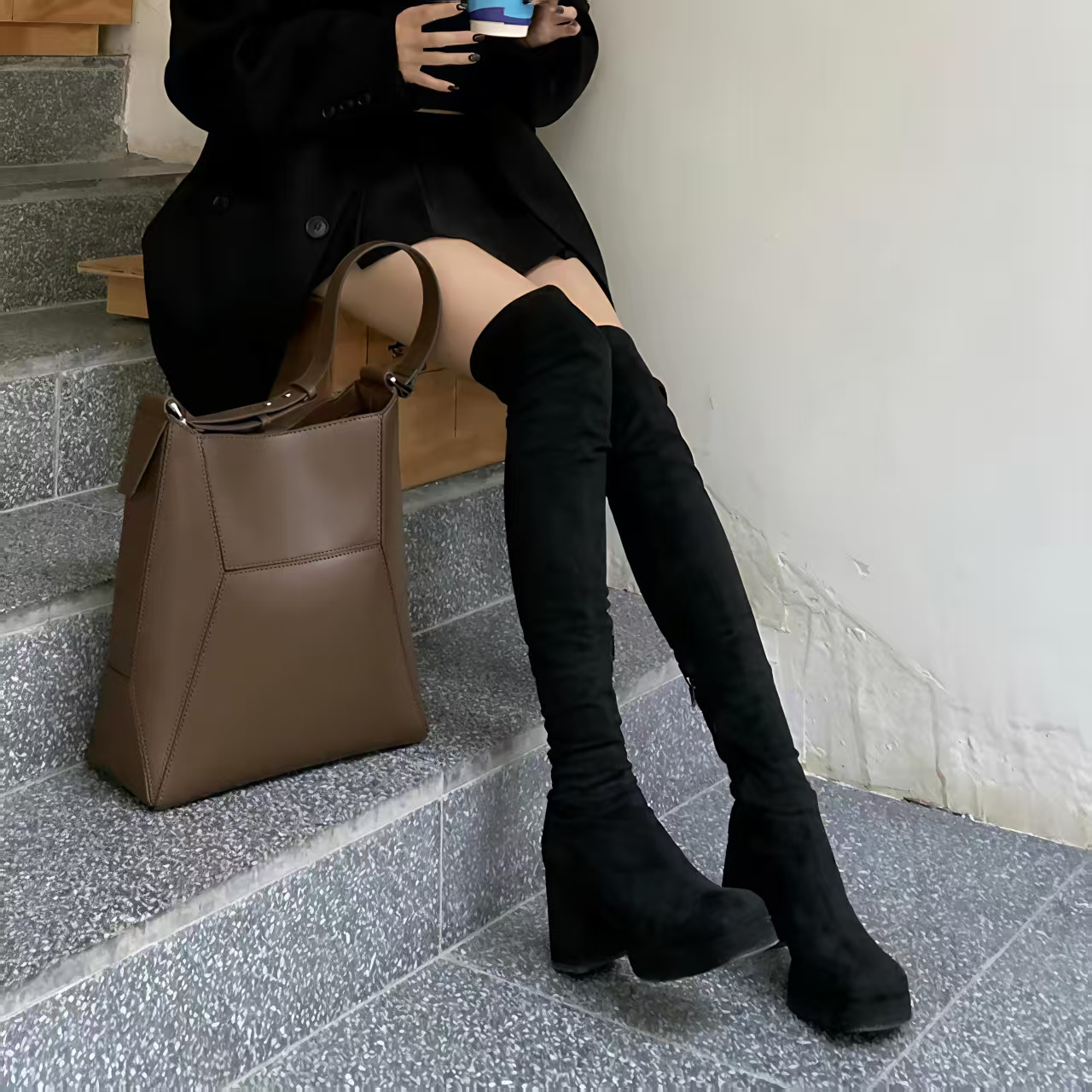 潮鞋百搭女款过膝C-902