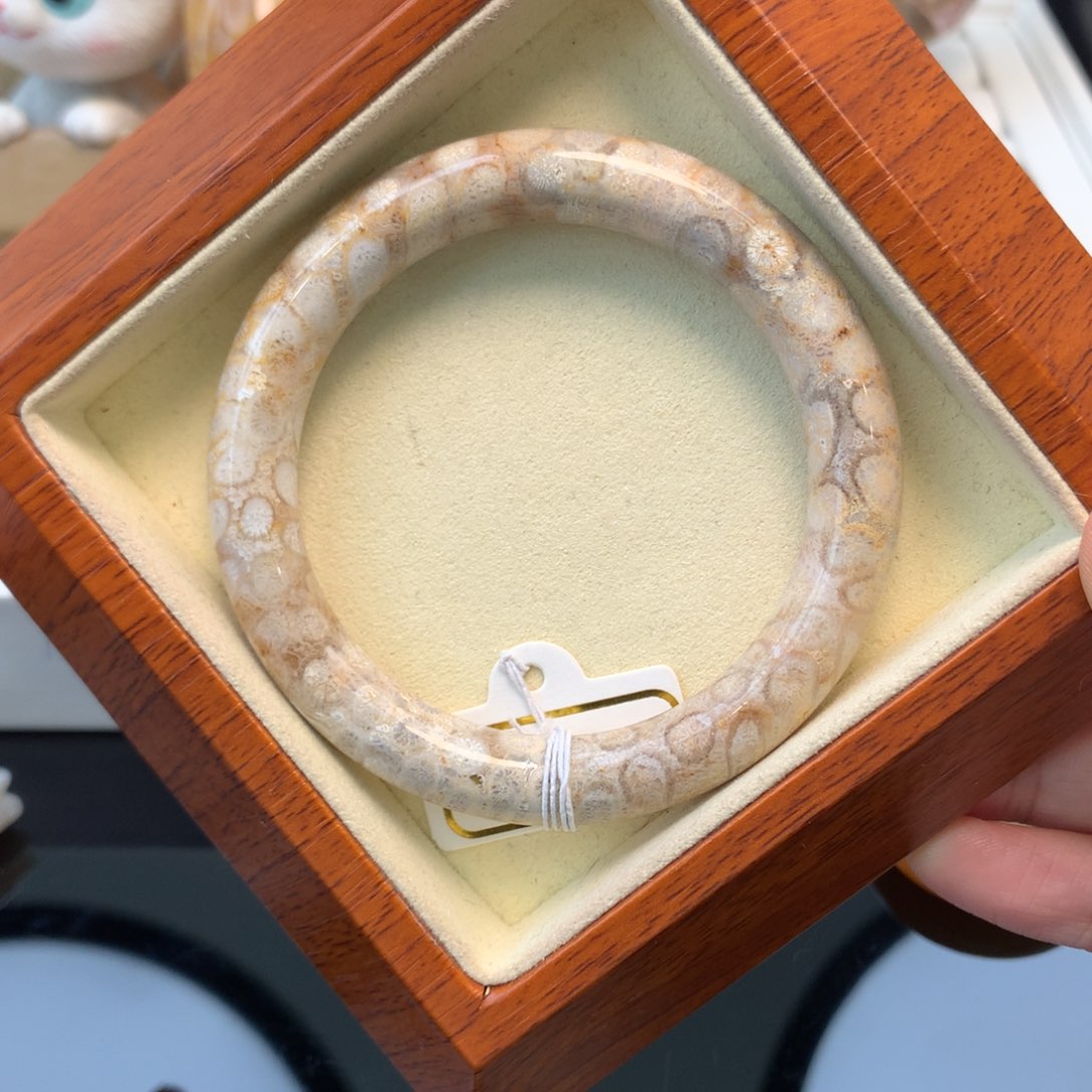 硅化珊瑚（珊瑚玉）手镯未镶嵌54.7口