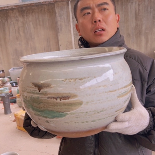 紫砂花盆高24口32————