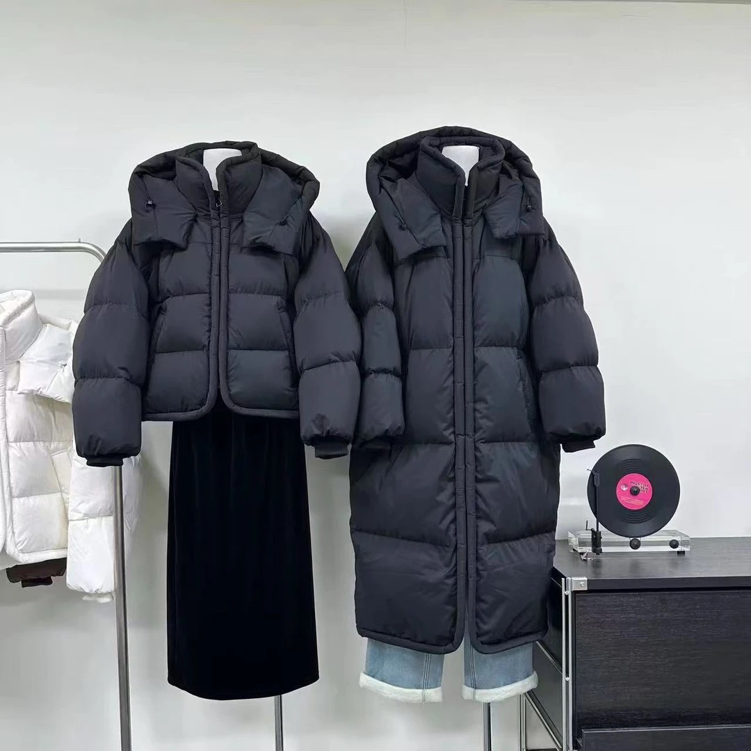 闺蜜羽绒服长款，