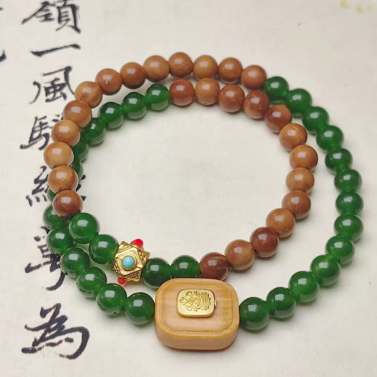 库克绿-精品手串（无礼盒）AD336