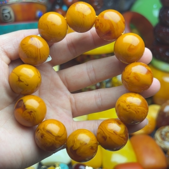 未镶嵌琥珀手串蜜蜡