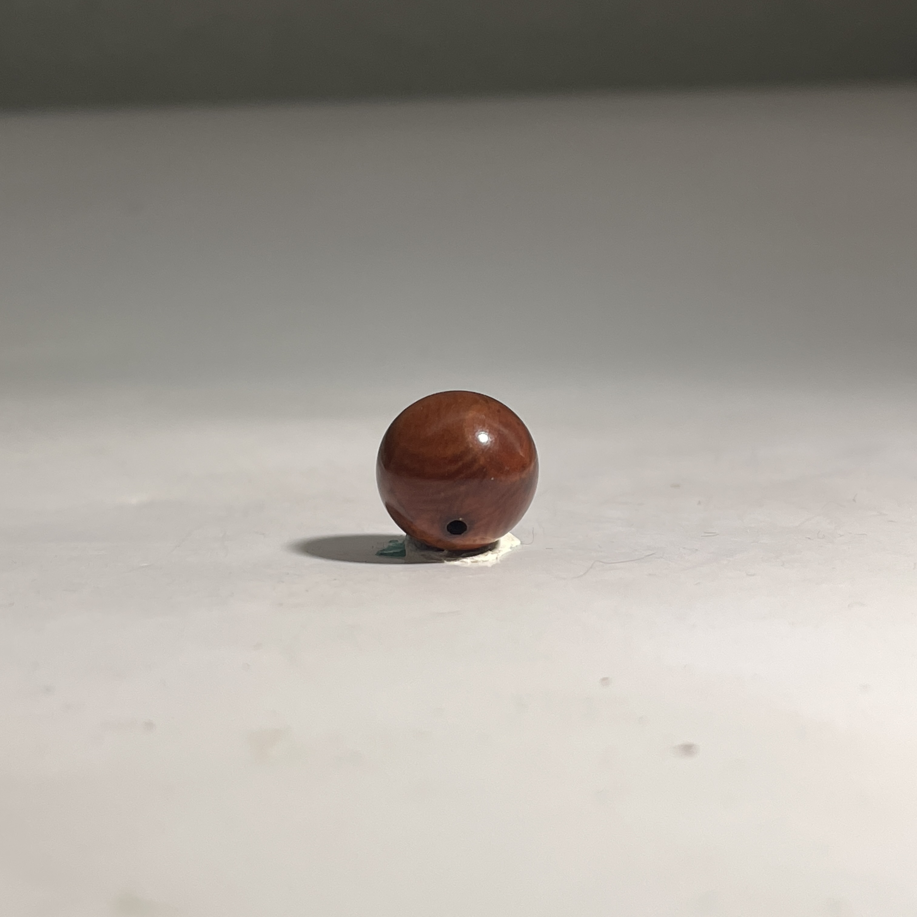 猛犸牙雕猪肝红圆珠单珠12mm假一罚四X3450