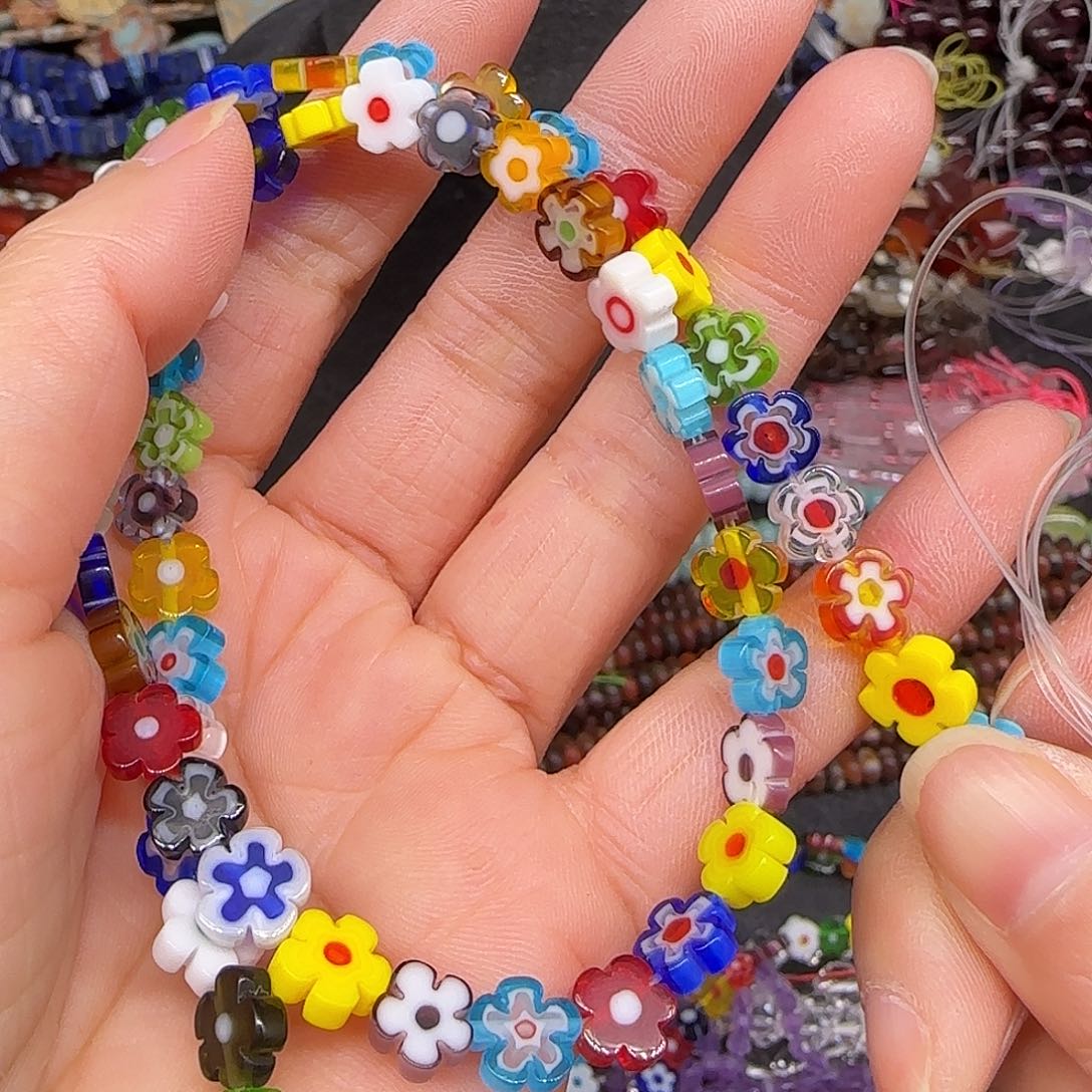 玛瑙/玉髓合金珠宝半成品琉璃花花一条大