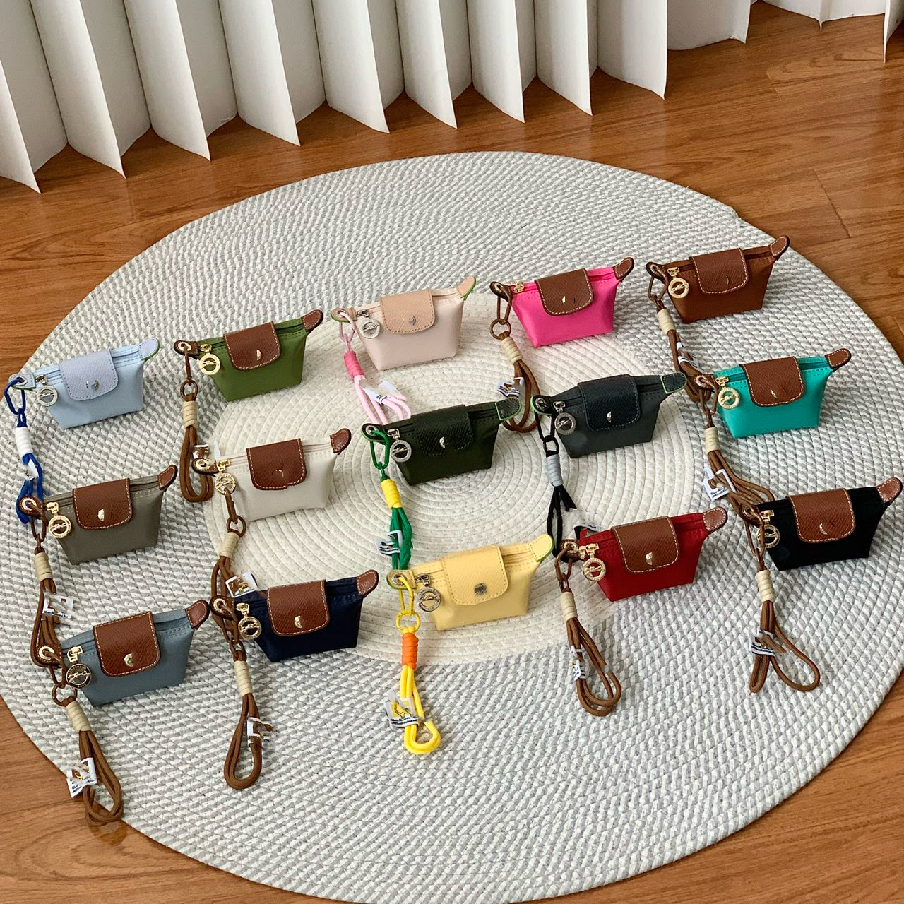 糖果色挂绳手提包钥匙包配件包