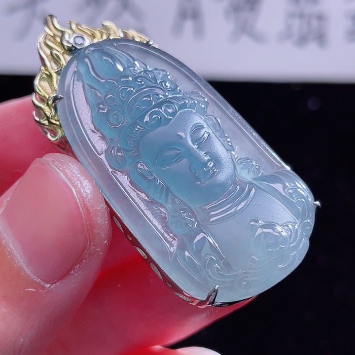 翡翠颈饰银S925镶嵌999999999