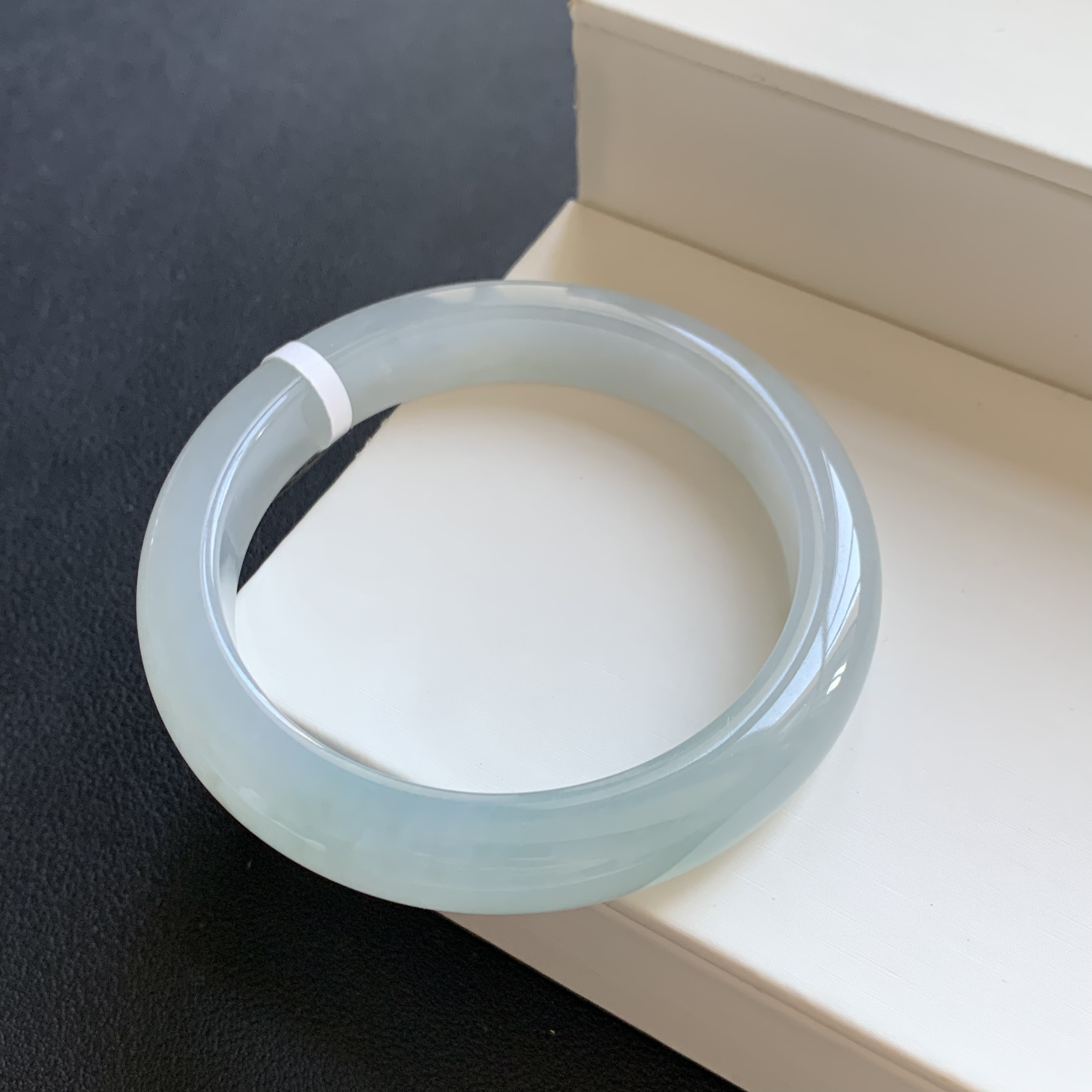 鸣轩翡翠手镯天然A货 正圈57 JY1202