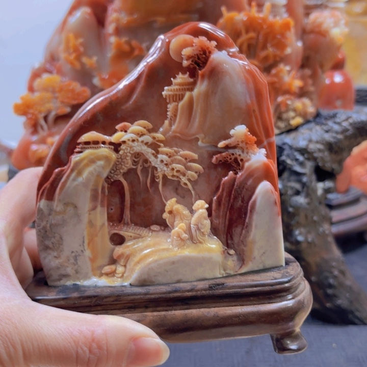 寿山石富贵山居图