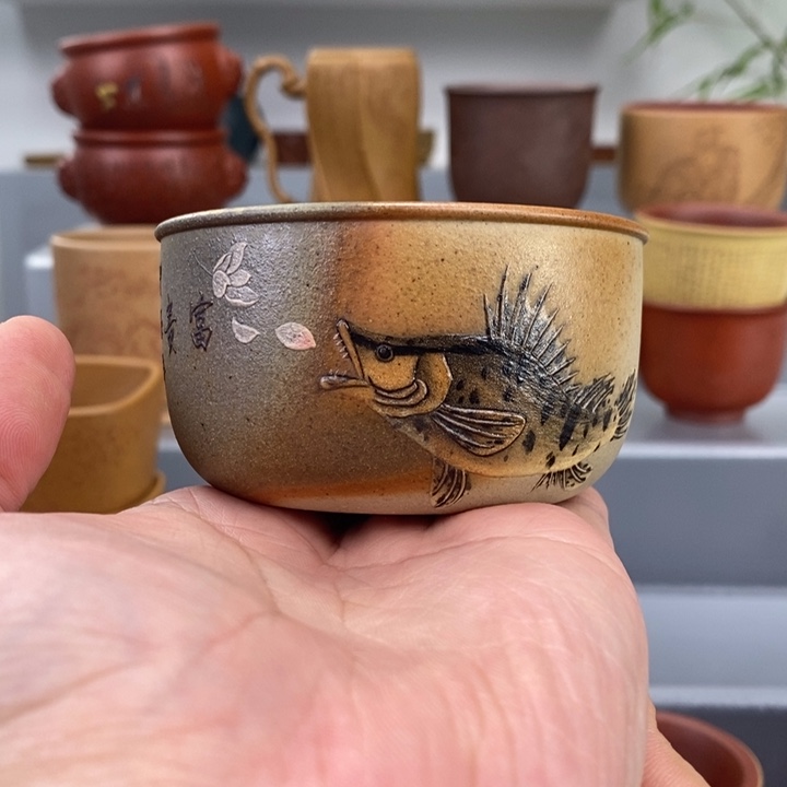 紫砂茶杯宜兴紫砂主人杯