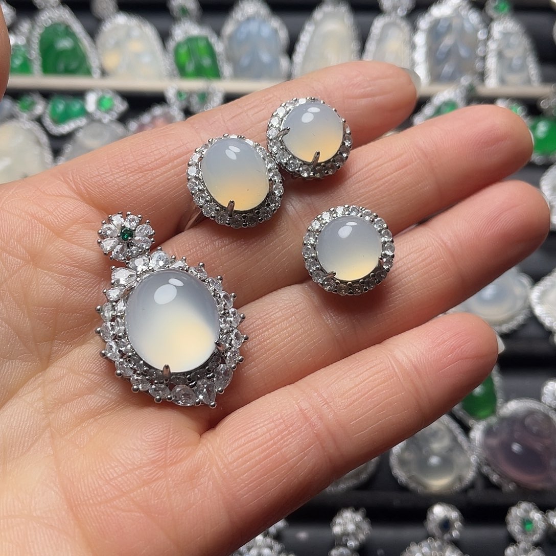 玛瑙/玉髓合金挂件