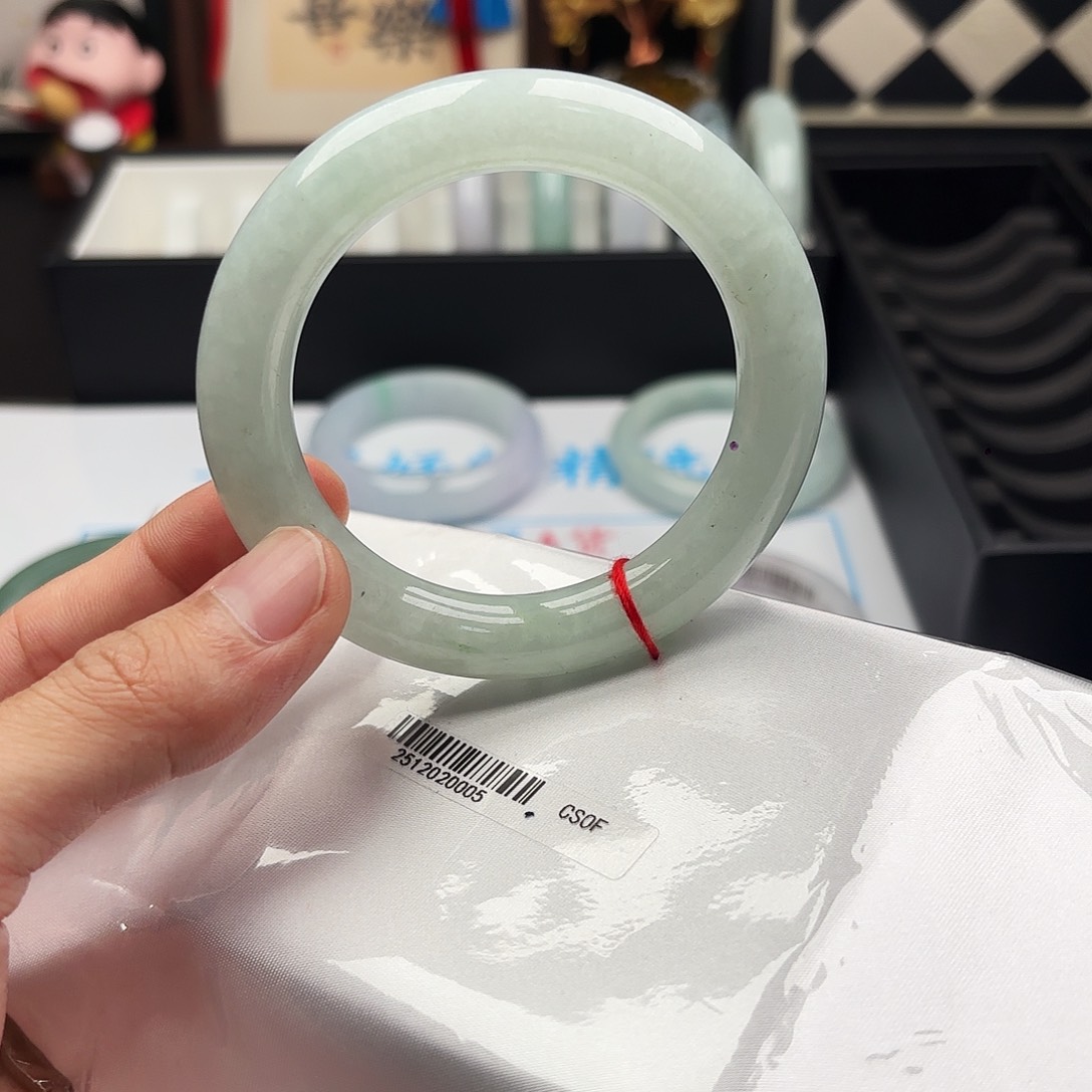 翡翠未镶嵌手镯5658 53