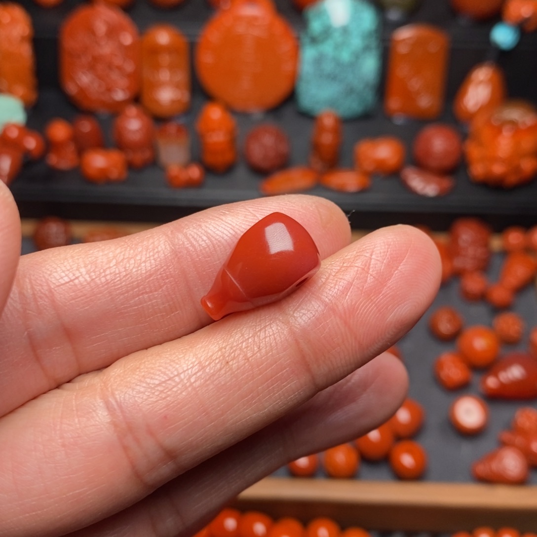 南红玛瑙精工三通未镶嵌相*