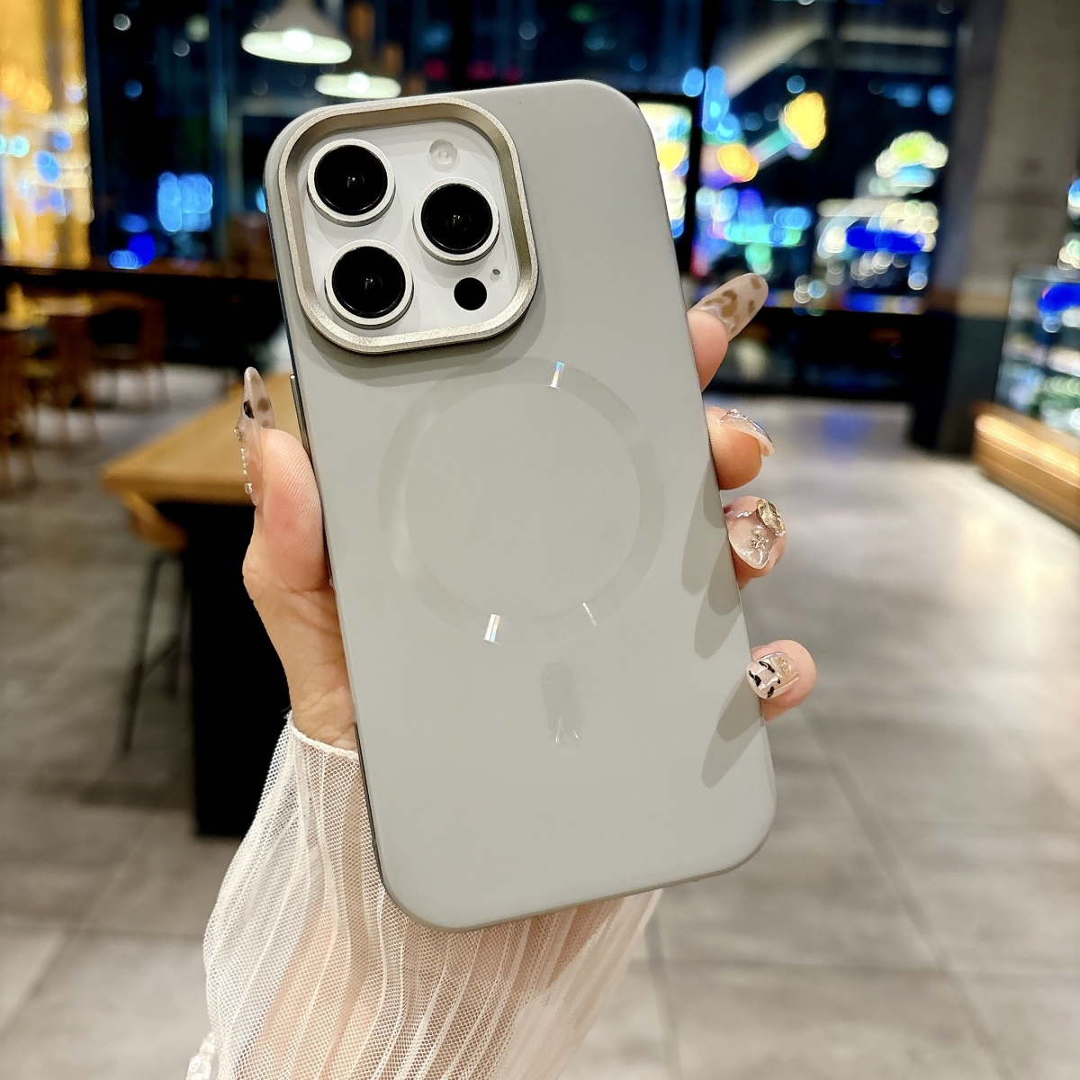 铝合金边框钛灰色磁吸充电适用苹果iphone手机壳全包防摔强吸附