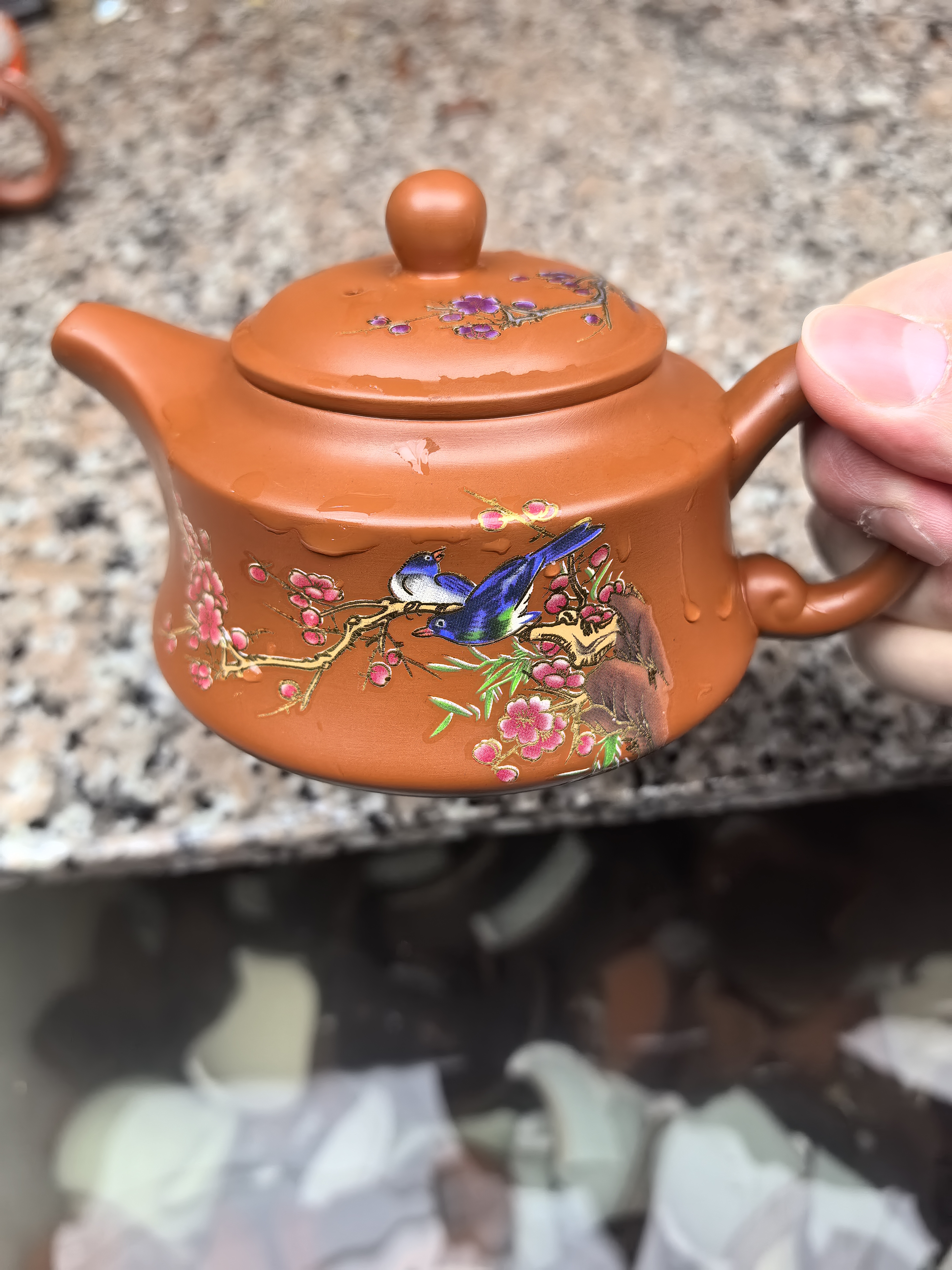 【闪购商品】朱泥大红袍喜上眉梢如意壶 J